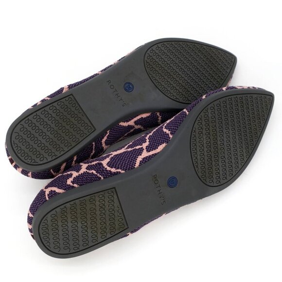 Rothy’s Flats Slip-On The Point Violet Purple Giraffe Retired Print Women's 9.5 - Picture 5 of 5